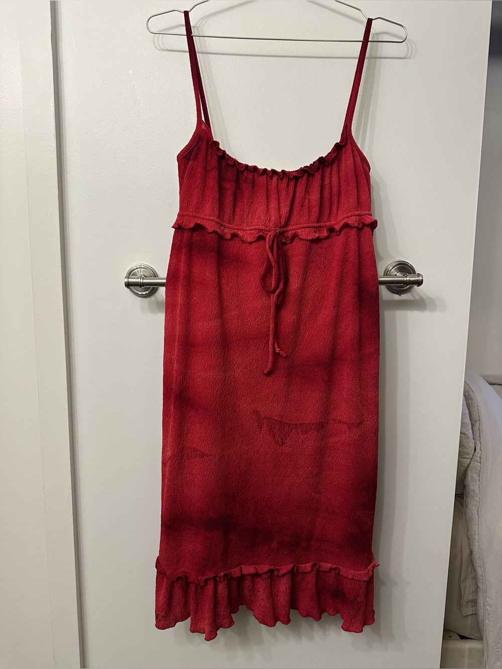 Y2K “City Triangles” Red Dress